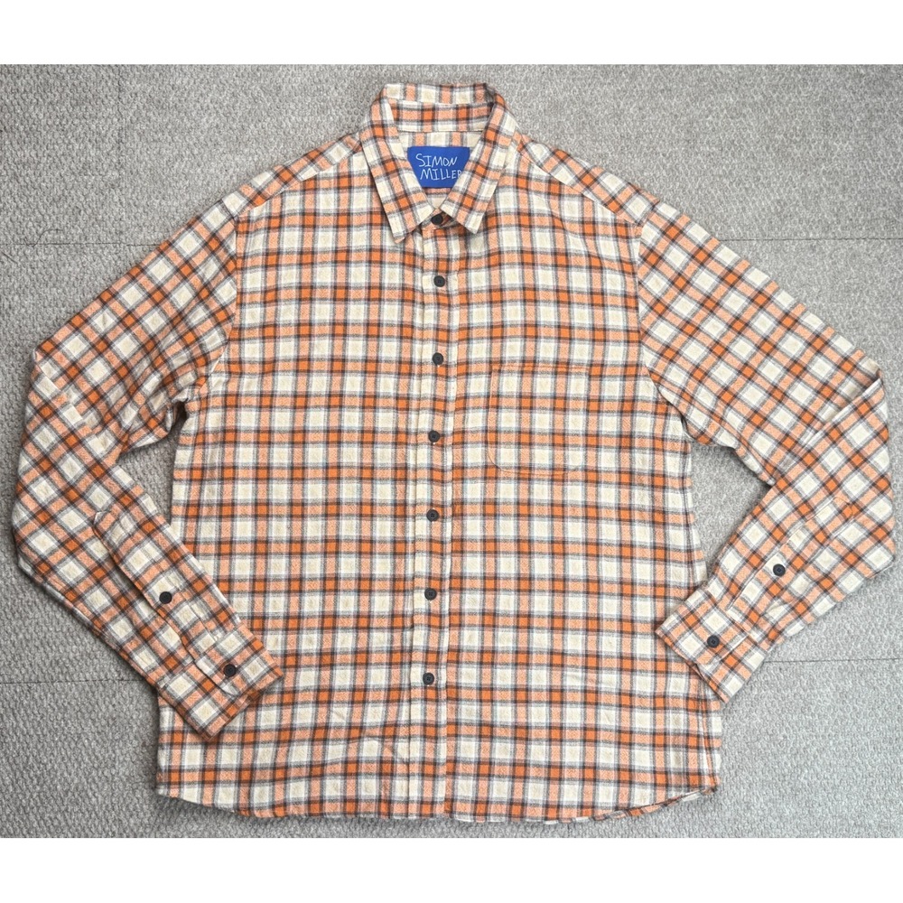 Simon Miller Made In‎ USA Men's Button Up Long Sleeve Plaid Shirt Size Medium